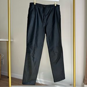 Vintage Leather High Waisted Straight Leg Pants Womens Small Black Pia Rucci